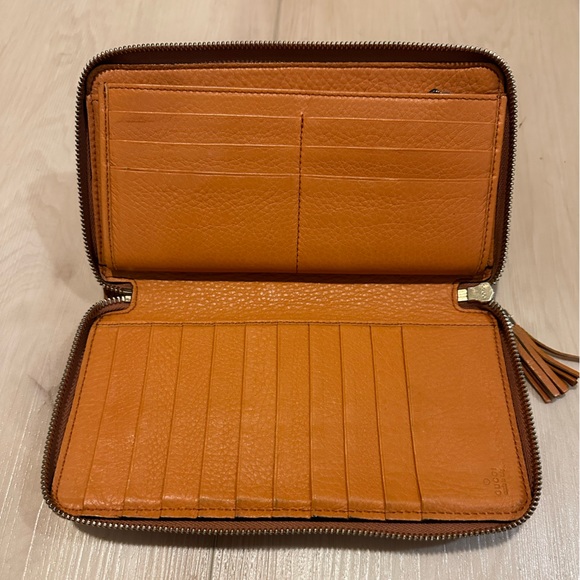 Gucci Soho leather wallet orange - Picture 5 of 12